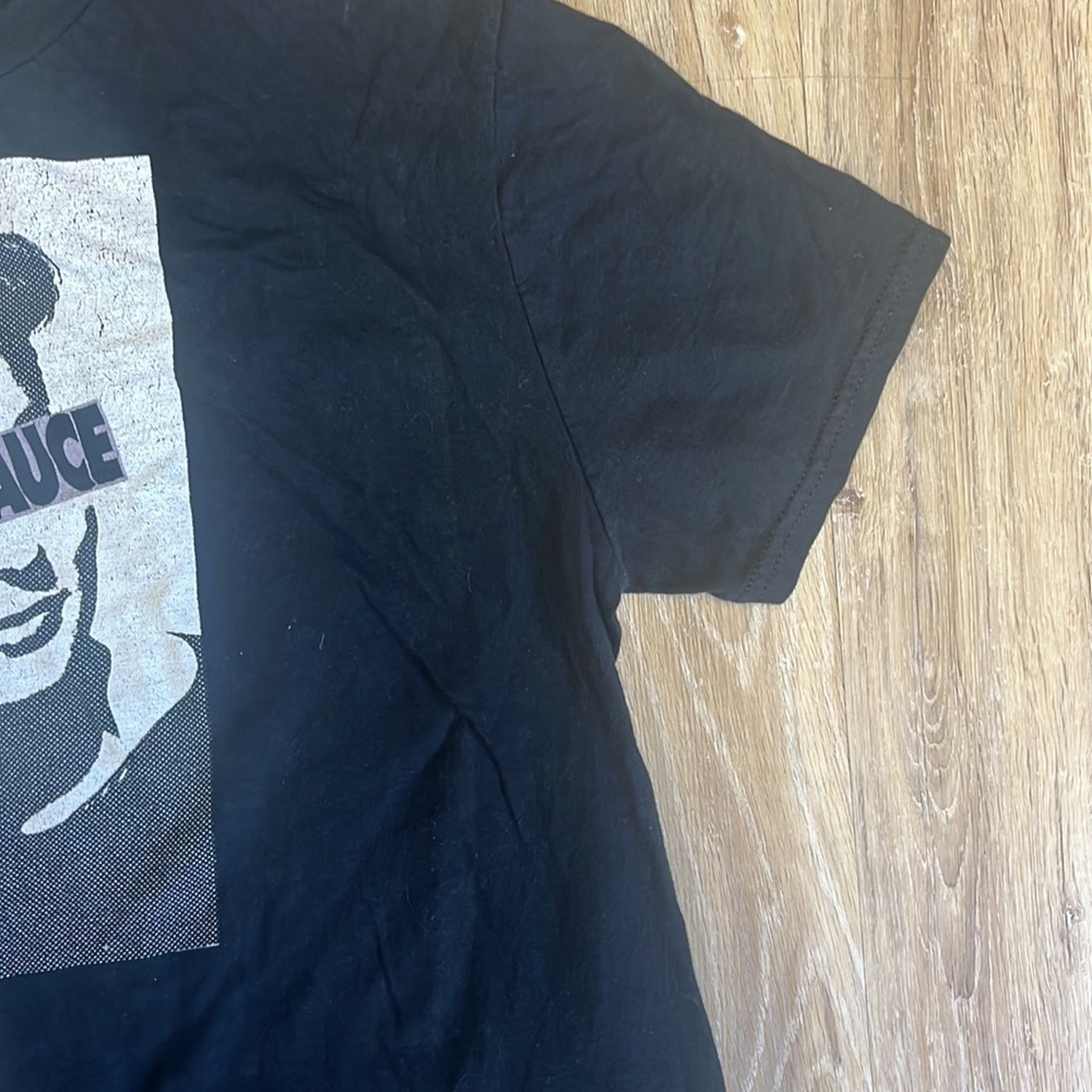 Anvil Black and White Graphic Bombsauce Short Sleeved Tee Shirt.  Size Large - Picture 3 of 10